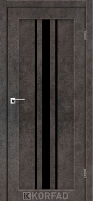 Дверне полотно FLORENCE FL-03, 800 х 2000, Лофт бетон, скло чорне 2000000137742 фото