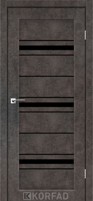 Дверне полотно FLORENCE FL-02, 800 х 2000, Лофт бетон, скло чорне 2000000139777 фото