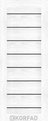 NOVARA-MDF накладки на вхідні двері NO-03, 800 х 2000, Біла модрина, скло чорне 2000000129396 фото
