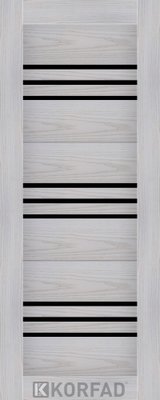 NOVARA-MDF накладки на вхідні двері NO-06, 800 х 2000, Сіра модрина, скло чорне 2000000130583 фото
