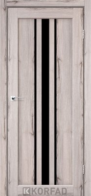 Дверне полотно FLORENCE FL-03, 800 х 2000, Дуб нордик(скло чорне) 2000000112602 фото