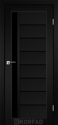 Дверне полотно FLORENCE FL-01, 800 х 2000, Super PET чорний, Скло чорне 2000000107042 фото