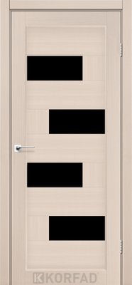 Дверне полотно PARMA PМ-10, 800 х 2000, Білений дуб , скло чорне 2000000153247 фото