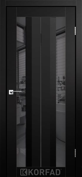 Дверне полотно ALIANO AL-01, 800 х 2000, Super PET чорний, Двостороннє графіт дзеркало 2000000121437 фото