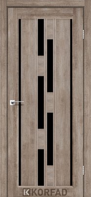 Дверне полотно VENECIA DELUXE VND-05, 800 х 2000, Еш-вайт (скло чорне) 2000000014937 фото