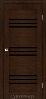 Дверне полотно FLORENCE FL-05, 800 х 2000, Венге, скло чорне 2000000137902 фото