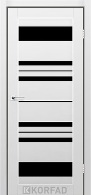 Дверне полотно FLORENCE FL-04, 800 х 2000, Super PET сірий, скло чорне 2000000139135 фото