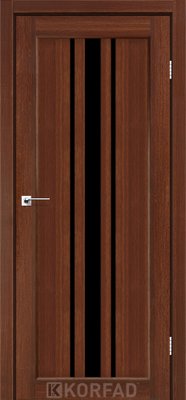 Дверне полотно FLORENCE FL-03, 800 х 2000, Горіх, Скло чорне 2000000117232 фото