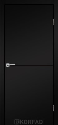 Каркасно-щитові двері DECO LOFT PLATO DLP-01, 800 х 2000, Super PET чорний, Чорна (Чорна матова кромка), S/P 2000000157047 фото