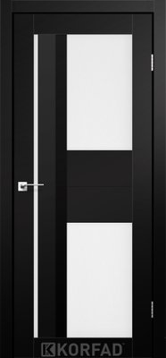 Дверне полотно ALIANO AL-05, 800 х 2000, Super PET чорний, сатин білий 2000000148861 фото