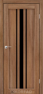 Дверне полотно FLORENCE FL-03, 800 х 2000, Дуб браш (скло чорне) 2000000116556 фото