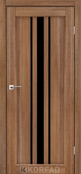 Дверне полотно FLORENCE FL-03, 800 х 2000, Дуб браш (скло чорне) 2000000116556 фото