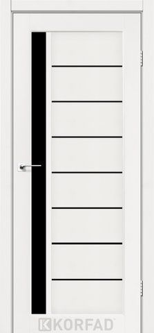 Дверне полотно FLORENCE FL-01, 800 х 2000, Білий ясен(скло чорне) 2000000130118 фото