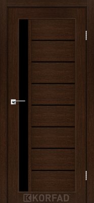Дверне полотно FLORENCE FL-01, 800 х 2000, Венге(скло чорне) 2000000132082 фото
