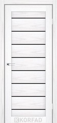 Дверне полотно PIANO DELUXE PND-01, 800 х 2000, Біла модрина, скло чорне 2000000143750 фото