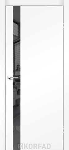Каркасно-щитові двері GLASS LOFT PLATO GLP-02, 800 х 2000, Білий перламутр, Графіт дзеркало 2000000127811 фото
