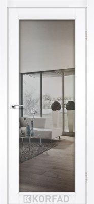 Дверне полотно SANVITO SV-01, 800 х 2000, Super PET аляска, Двостороннє срібне триплекс дзеркало 2000000116624 фото