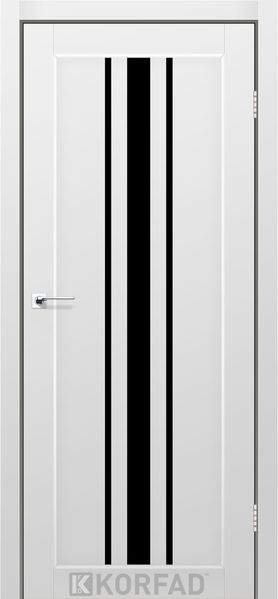 Дверне полотно FLORENCE FL-03, 800 х 2000, Super PET сірий, скло чорне 2000000138510 фото
