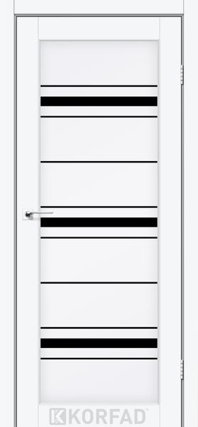 Дверне полотно FLORENCE FL-02, 800 х 2000, Білий перламутр, скло чорне 2000000150024 фото
