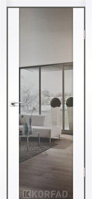 Дверне полотно SANREMO SR-01, 800 х 2000, Super PET аляска, Двостороннє срібне триплекс дзеркало 2000000154534 фото